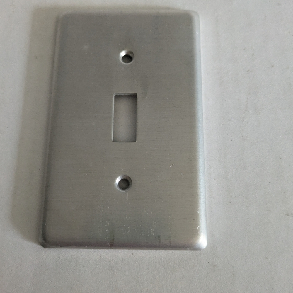 Silver Tone Single Light Switch Wall Plate Cover